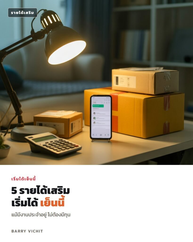5 รายได้เสริม เริ่มได้เย็นนี้