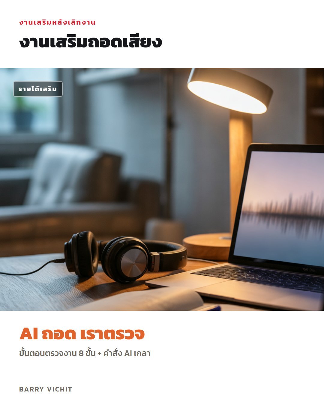 ขั้นตอนตรวจงานถอดเสียง 8 ขั้น + คำสั่ง AI เกลาข้อความ
