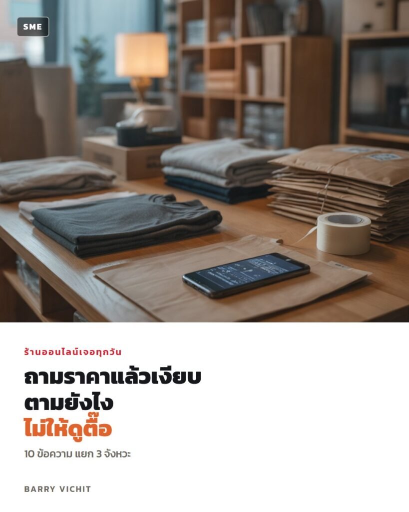 10 ข้อความตามลูกค้าที่ถามราคาแล้วเงียบ แบบไม่ตื๊อ